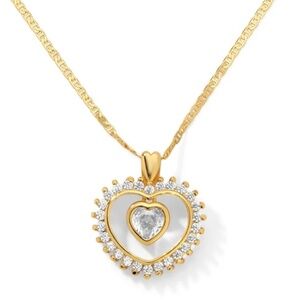 New Vanessa Mooney THE JOLENE HEART NECKLACE Heart pendant CZ necklace